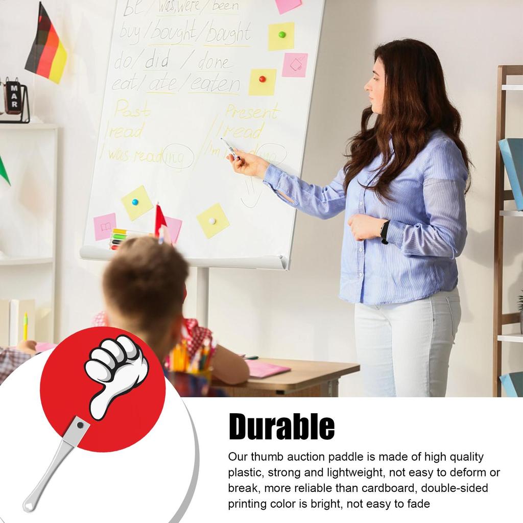 10pcs Teacher Voting Paddles Green Red Yes No Classroom Thumbs Paddles for School Students Classroom Event Supplies