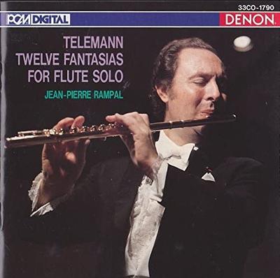 CD RAMPAL - Telemann: 12 Fantasias 33CO1790 Denon 1987 US Classical Used