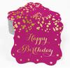 Inkdotpot Real Gold Foil Bracket Shape Paper Hang Tags Happy Birthday Favor Tags Pack Of