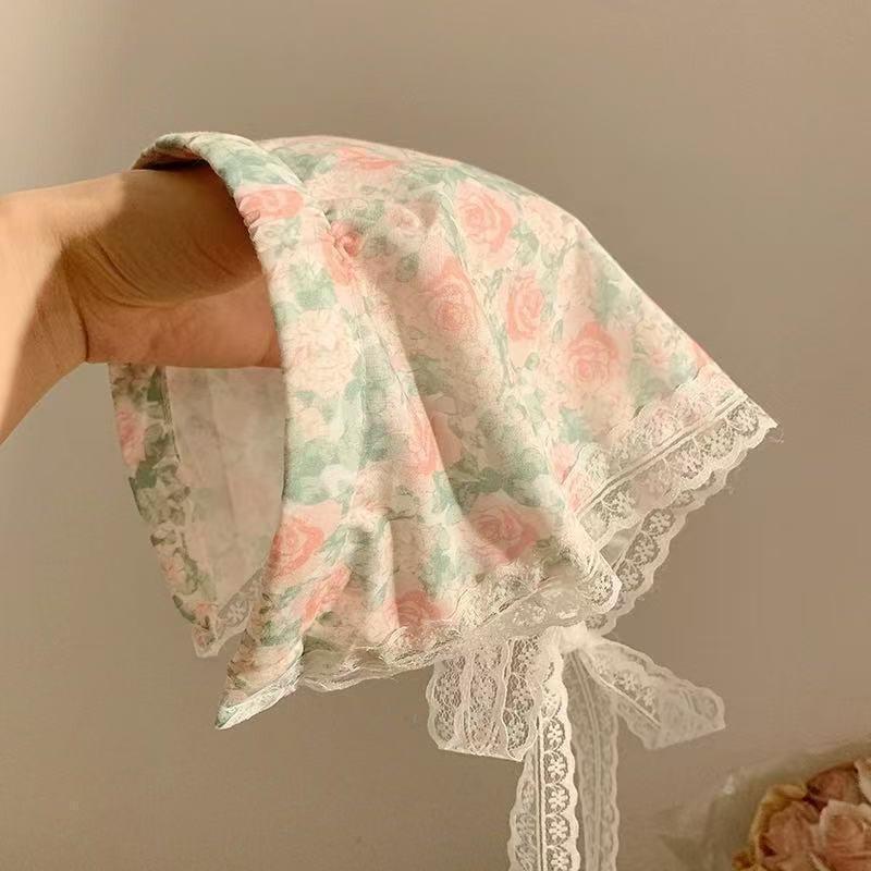 

Шарф-повязка на голову в стиле ретро, французский клетчатый милый и милый платок на голову One size