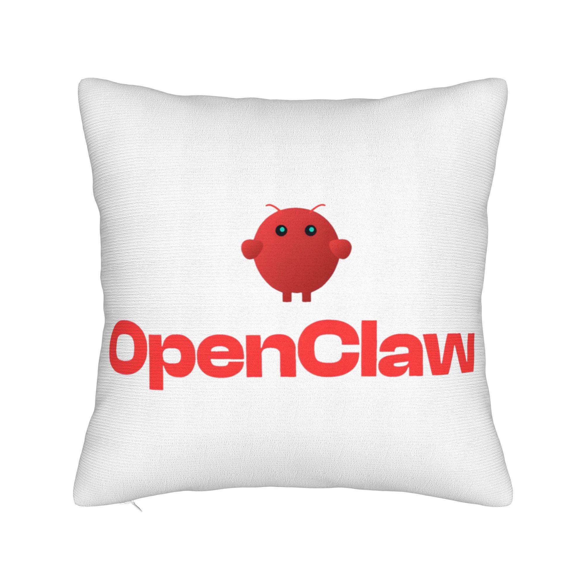 Pillow Cover Openclaw Ai Personal Assistant Vintage Pillow Case For Couch Sofa Bedroom Pillowcases Peach skin 18*18(CM)-1Pcs