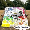 Custom Name Colorful Dream Island Blanket  Ideal Bedding Blanket Perfect for Travel, Camping, Living Rooms, Offices, Sofas, Fan Christmas gift