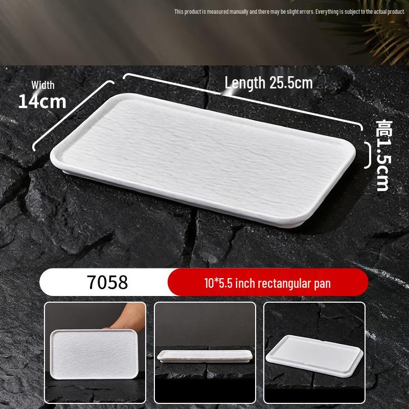 Melamine Faux Porcelain Plates for Hot Pot, Sushi, BBQ & Dessert