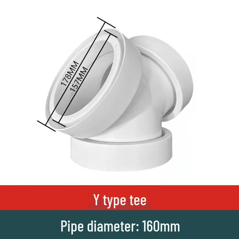 Y-Shaped Plastic Ventilation Tee Joint for Bathroom Heater, Exhaust, and Range Hood - Fresh Air Flow, 100mm