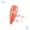 10Pcs Luxury 3D Mini 4*6Mm  Butterfly Nail Art Charms Jewelry Accessories Alloy  Nails Decoration Supplies