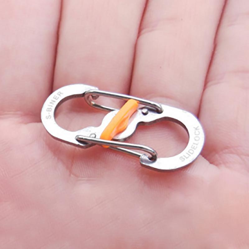 

5 шт. карабин для кемпинга на открытом воздухе 8-образная S-образная пряжка с замком-пряжкой ключ-замок инструмент белый