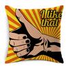 Cotton Linen Throw Pillow Cover American Pop Art Cushion Cover Pow Bang Wow Love Pineapple Modern Decorative Sofa Cushion Covers
