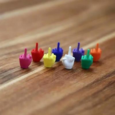 Sarcastic Desk Accessories Mini Middle Finger Figurine, Tiny Hand Decor, Funny Gag Gift for Adults, Unique Party Favors Adults Colorful Novelty Prank
