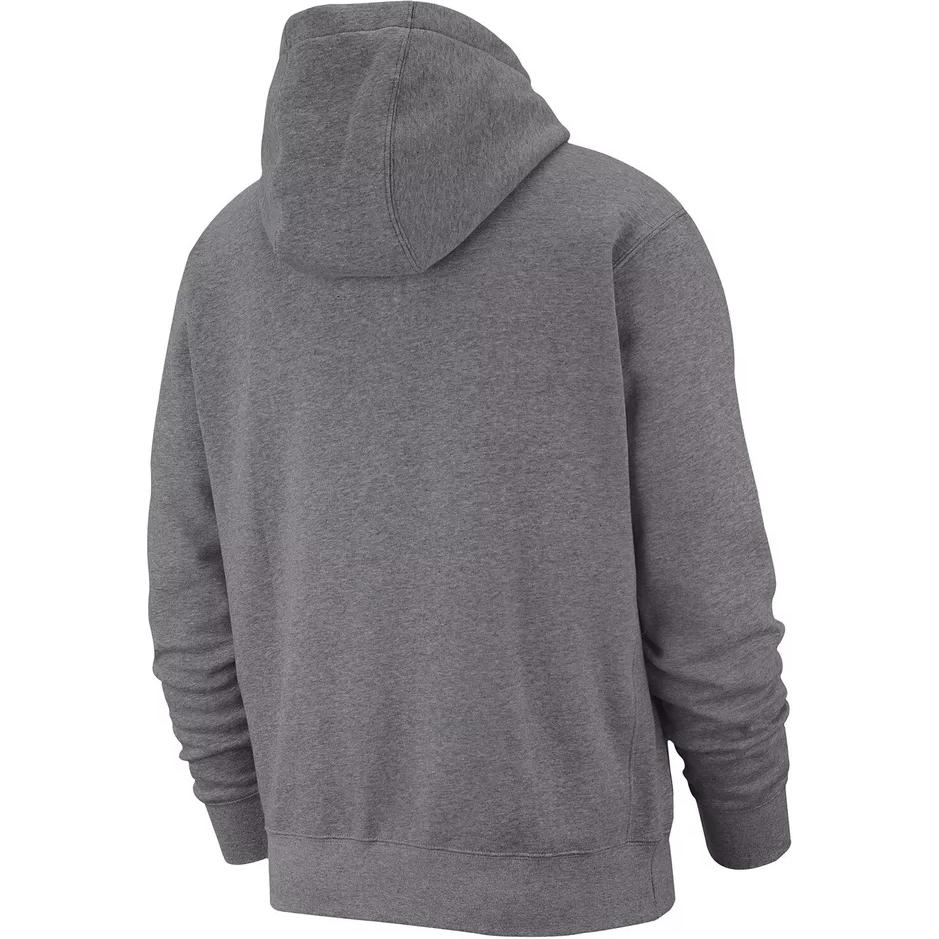 Nike Sudadera con capucha cómoda de manga larga con cremallera y logo del club para hombre, gris carbón 804389-071