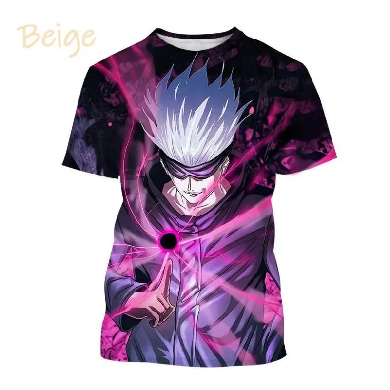 Japonské anime Jujutsu Kaisen 3D potisk tričko Harajuku pánské/dámské ležérní tričko s krátkým rukávem streetové cool