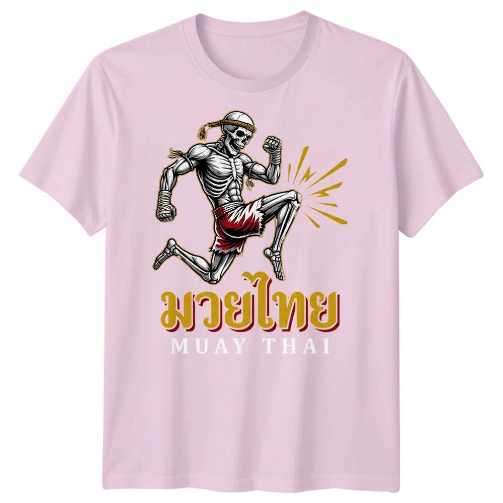 Muay Thai Skeleton Mma Unisexs T Shirt Mixed Martial Arts Cotton Graphic Tee