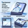 For Motorola Razr 60 Ultra Case,Hinge Protection,Built-in Screen Protector,Wireless Charging,Shockproof,Slim Rugged Protective Phone Case-Blue