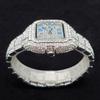 Luxury Diamond Watches for Women Fashion Silver Iced Out Square Wristwatch High Quality Bling Party Jewelry Clock Wedding Gift