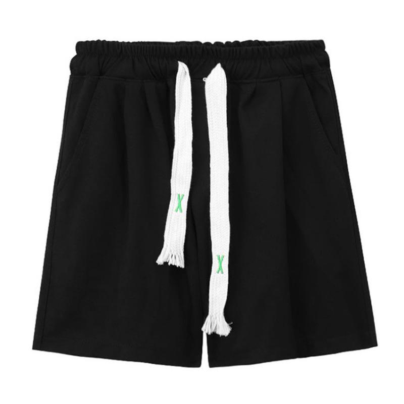 

Женские эластичные спортивные шорты с высокой талией - Лето 2024 г. Широкие повседневные брюки в корейском стиле