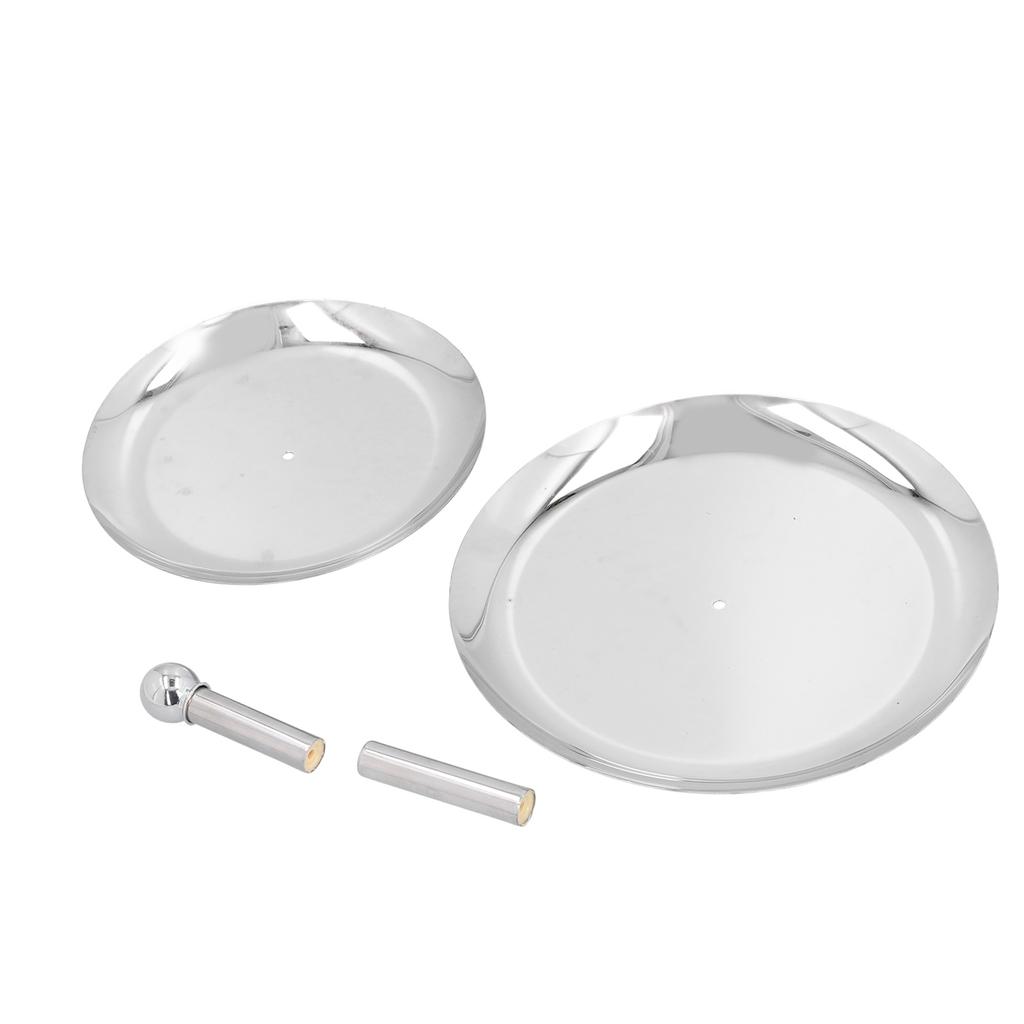 Obstschale Edelstahl 2 Etagen Multifunktional Langlebig Selbstbedienung Cupcake-Ständer für Zuhause