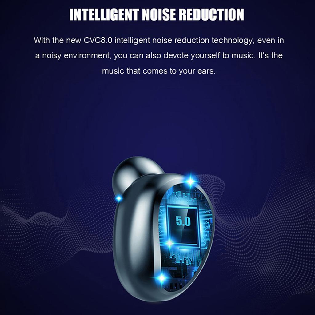 F9 True Wireless Stereo BT 5.4 Wireless Headphones Mini Smart In Ear Sport Headset Earbuds