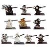 Unique Wooden Craft Gift Halloween Paper Towel Holder Skeleton/Ghost/Cat/Pumpkin/Witch Stand Retro Desktop Tissue Dispenser Gothic Roll Storage