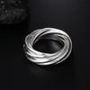 925 Sterling Silver Wedding Jewelry Five Circle Fashion Ring