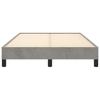 Bed Frame without Mattress Light Grey 120 x 190 cm Velvet