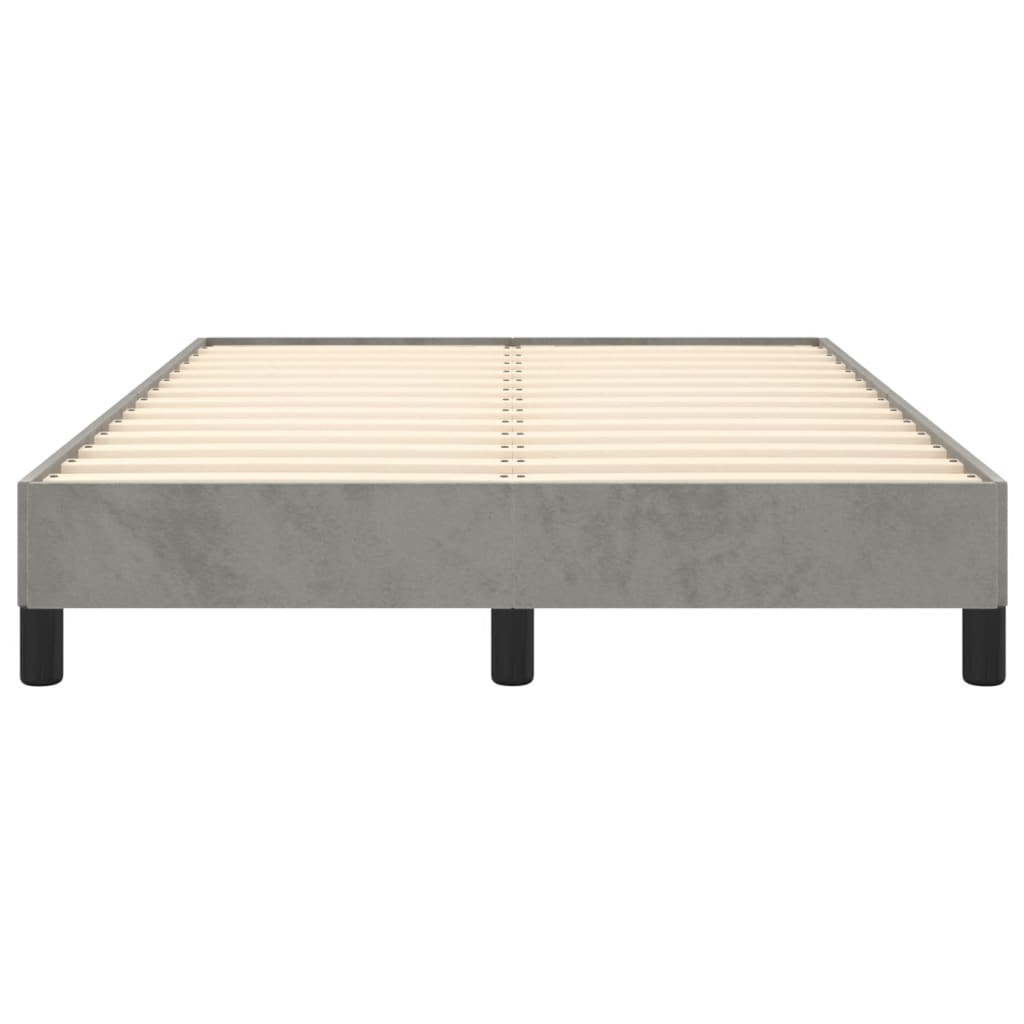 Bed Frame without Mattress Light Grey 120 x 190 cm Velvet
