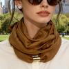 Weicher warmer winddichter Schal für Damen, geeignet für den Winter - Einfarbiger kurzer Nackenschal, Vielseitige mehrfarbige Mischungen für waschbares Nackenaccessoire
