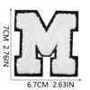 White 7Cm English Letter Embroidery Cloth Sticker Computer Embroidery Label Clothing Accessories Decorative Embroidery Sticker Ironing Stamp