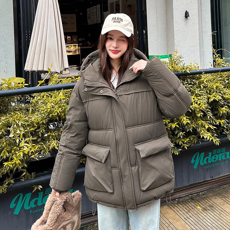 2025 Winter New Cotton-padded Clothes Hooded Women's Versatile Fashion Loose Cotton-padded Clothes Foreign-style Cotton-padded Jackets