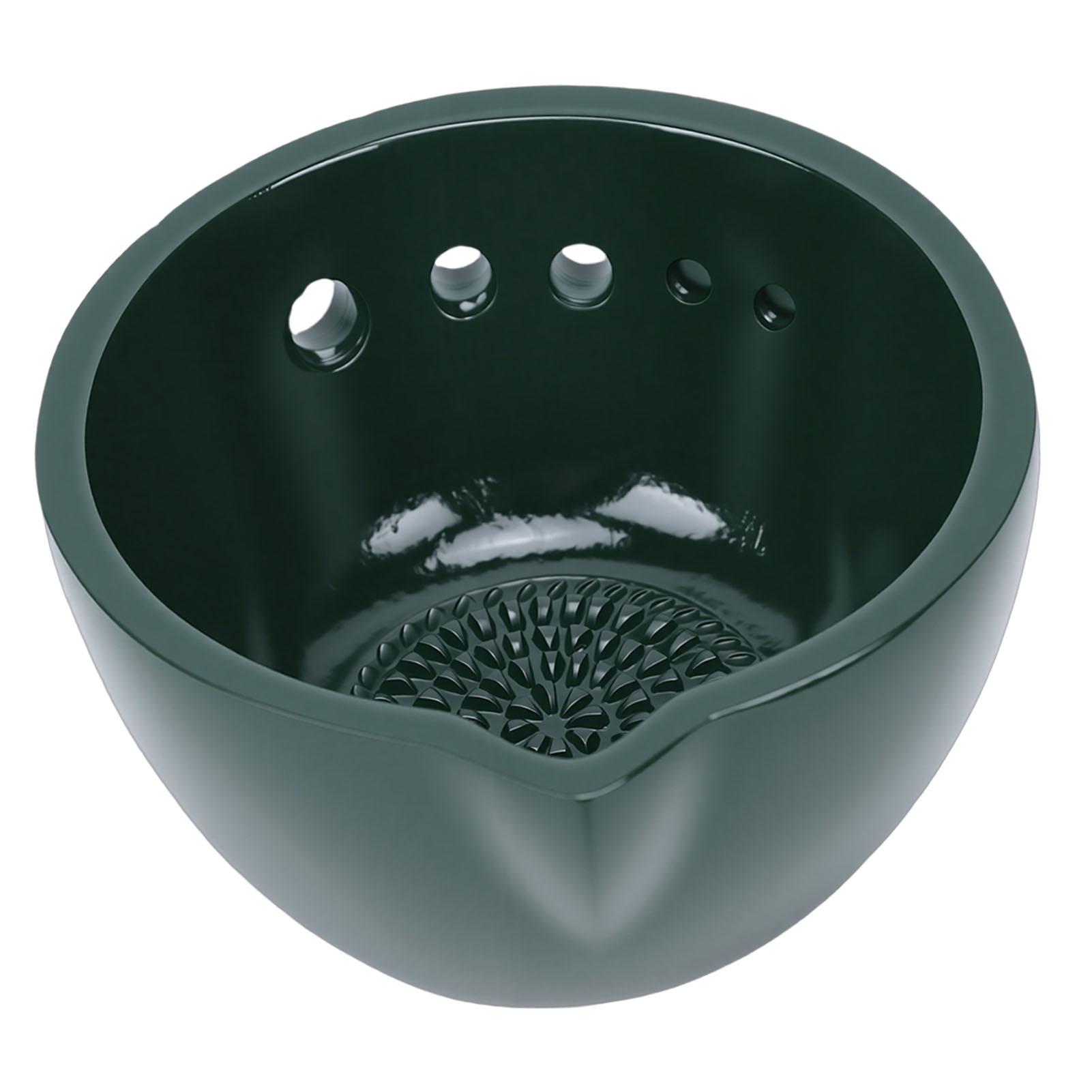 

Garlic Grater and Stripper Bowl 5 Hole Leaf Peeling Ceramic Garlic Cheese Grater Bowl for Kitchen Cyan