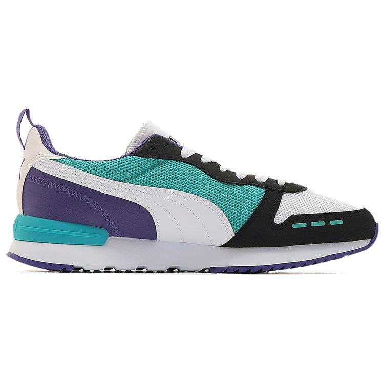 Puma R78 Synthetic Leather Nylon Suede Fabric Low Top Lifestyle Sneakers Unisex Sneakers White Blue Purple 373117-11