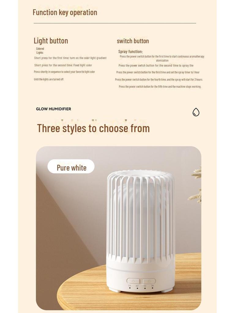 Umidificator Ultrasonic de Aromaterapie cu Telecomandă cu Aspect de Lemn