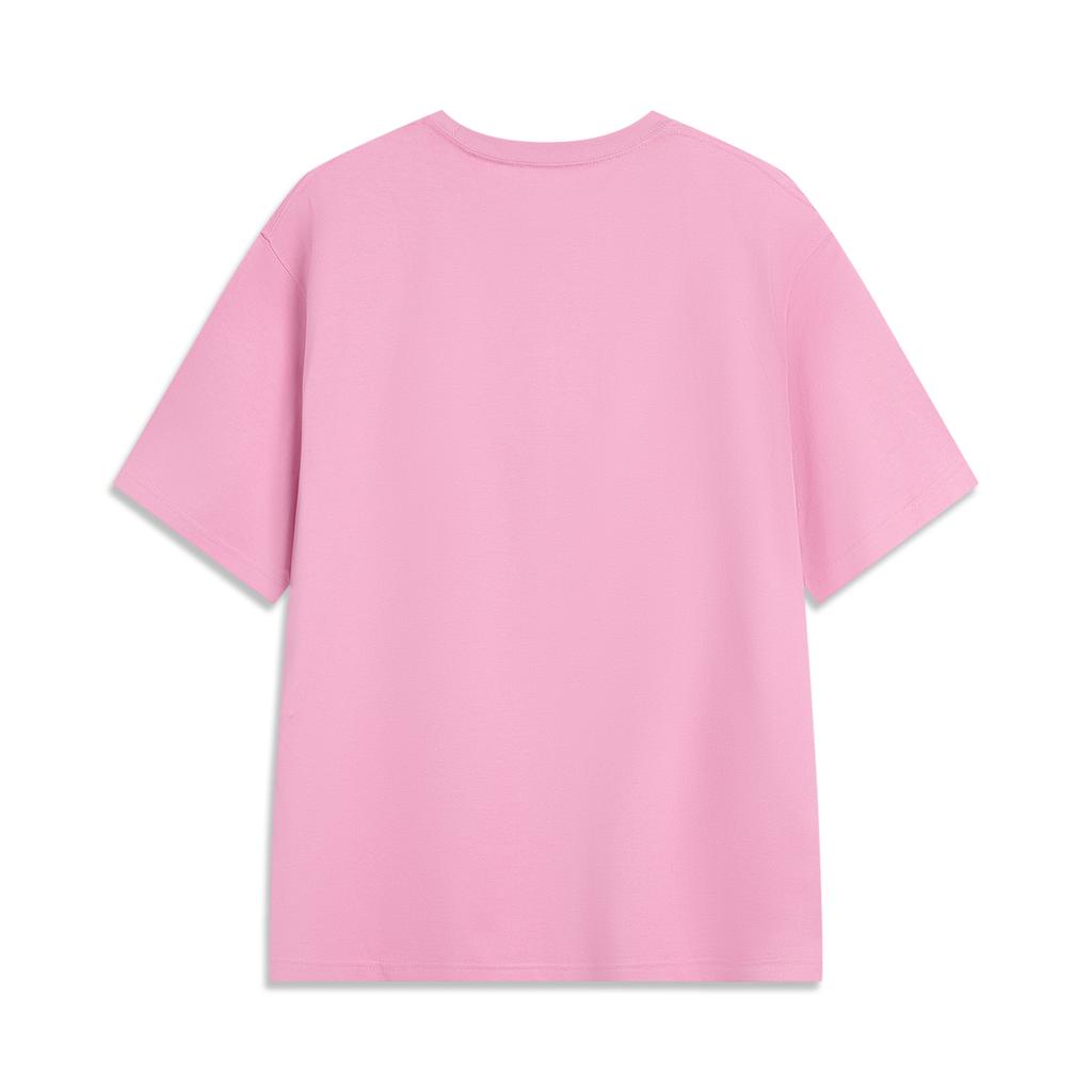 Li Ning Badfive Fashion Versatile Casual Loose Round Neck Letter Pattern Printed Short Sleeve T-Shirt Men Tops AHSVE09-2