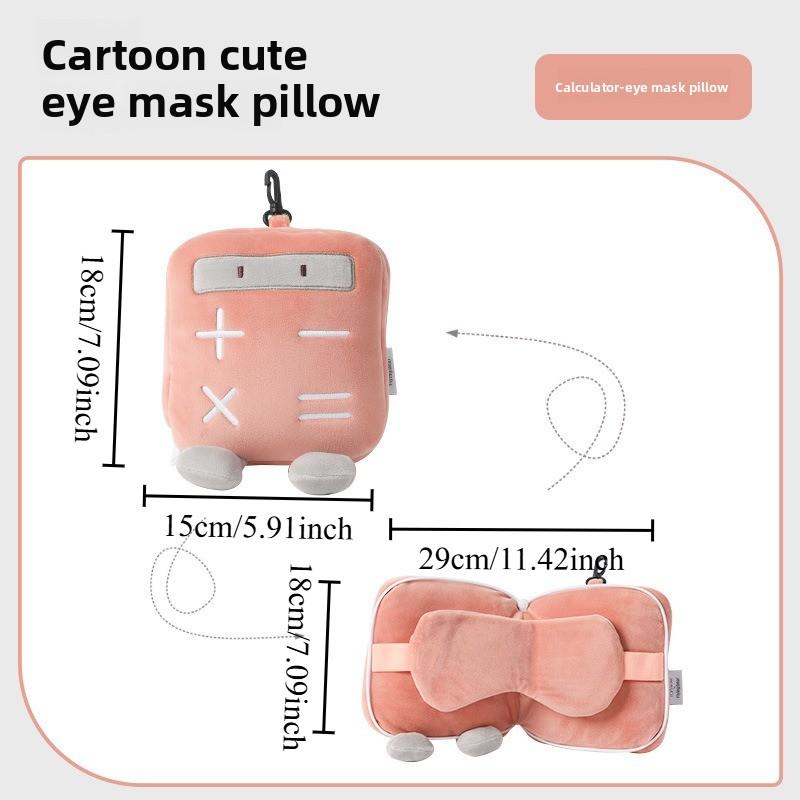 

Cartoon Eye Mask Bag Light Blocking Storage Eye Mask Travel Portable Hanging Luggage Neck Pillow Multifunctional