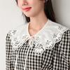 Perfect Match Hollow White Shirt Detachable Collar Women Lapel Blouse Tops Fake Collar Decorative Bowknots False Collar Neckwear Fuax Cols