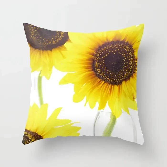 Sunflower Home Decor Car Sofa Cushion Cover Bed Printed Pillow Decoration