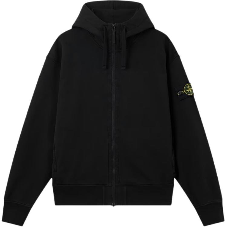 Stone Island FW26 Compass Logo Loose Fit Drop Shoulder Zip Hoodie Vintage Wash Men hoodies L2S156100009S0051V0029