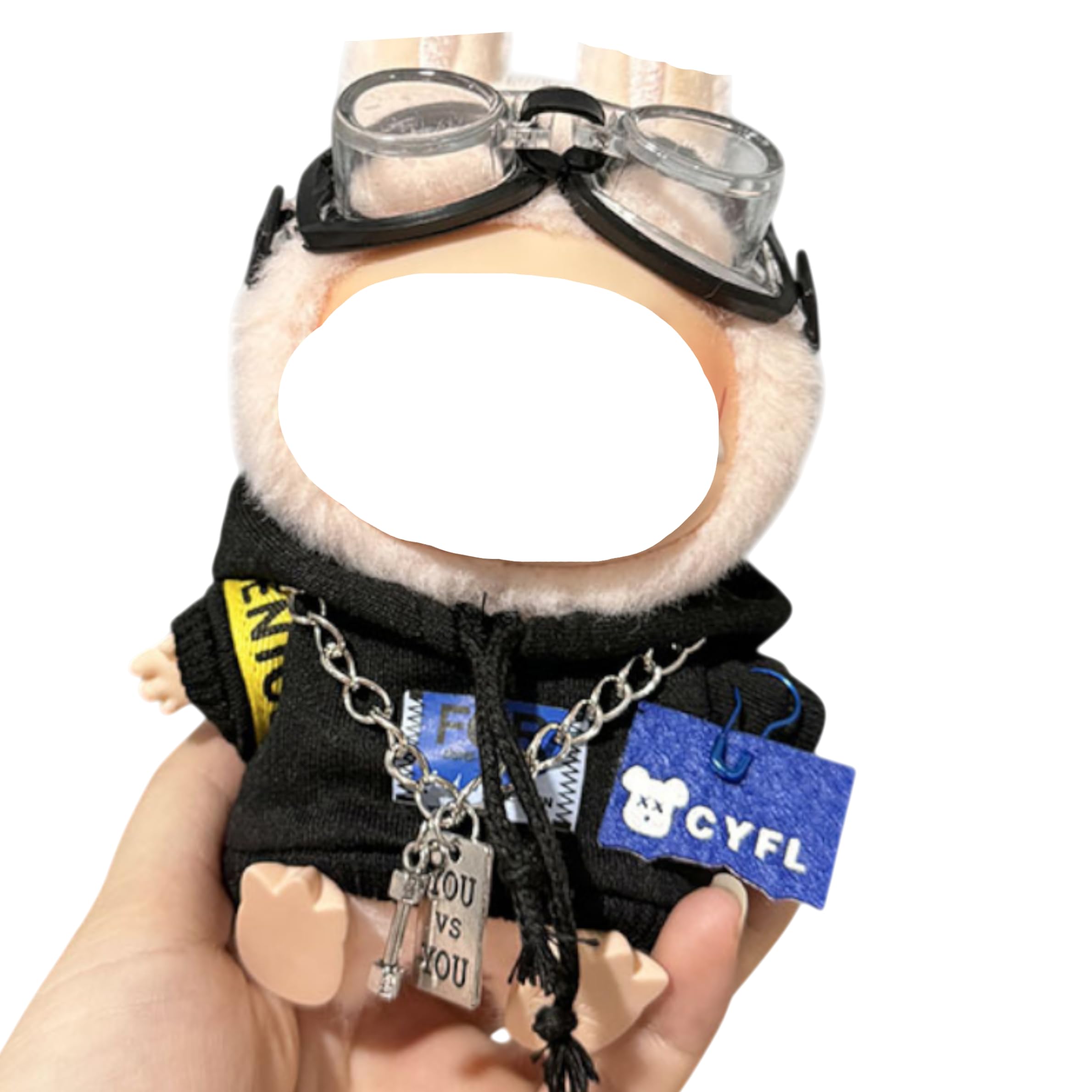 

AXLUCE Plush Toy Clothing Hoodie Goggles (A)