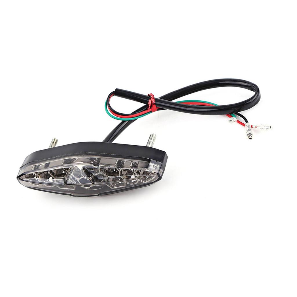 12V 15 LED Motorcycle Brake Stop Running Tail Light Rear Light ATV Dirt Bike Universal Smoke
