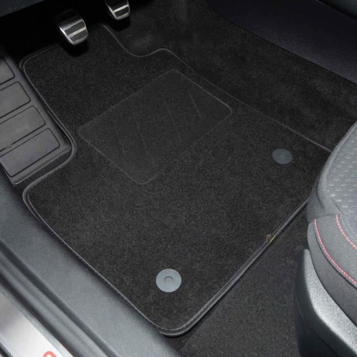 Tapis De Voiture - DBS - Sur Mesure Pour Peugeot 208 - Antidérapant - 4 Pièces - Textile Noir