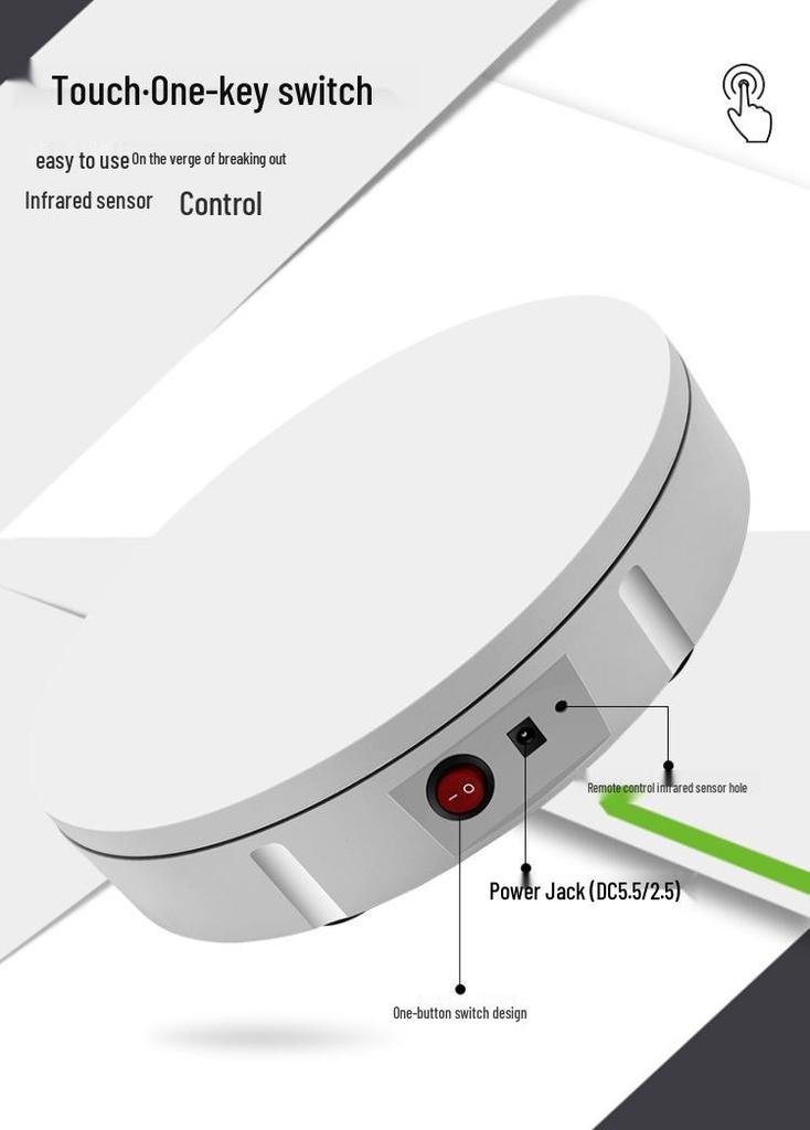 Automatic Electric 360° Rotating Photography Turntable for Live Broadcast and Photo Shoots
