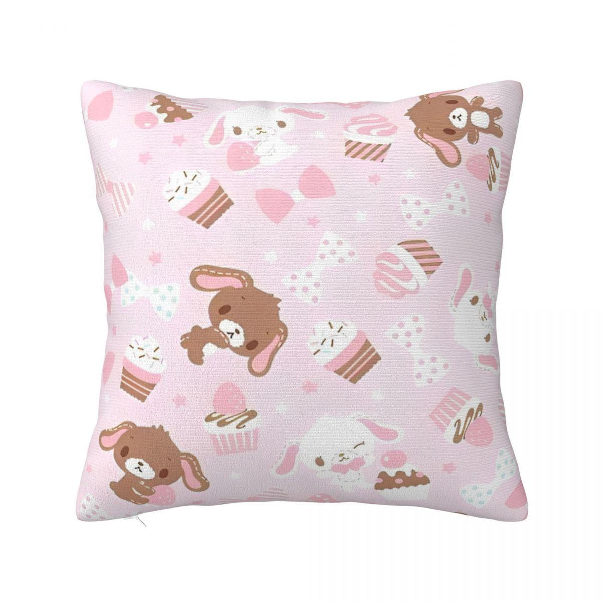 

Sugarbunnies Sugar Rabbit Square Pillow Case Polyester Decorative Pillow Vintage Cushion Covers 30cm x 30cm