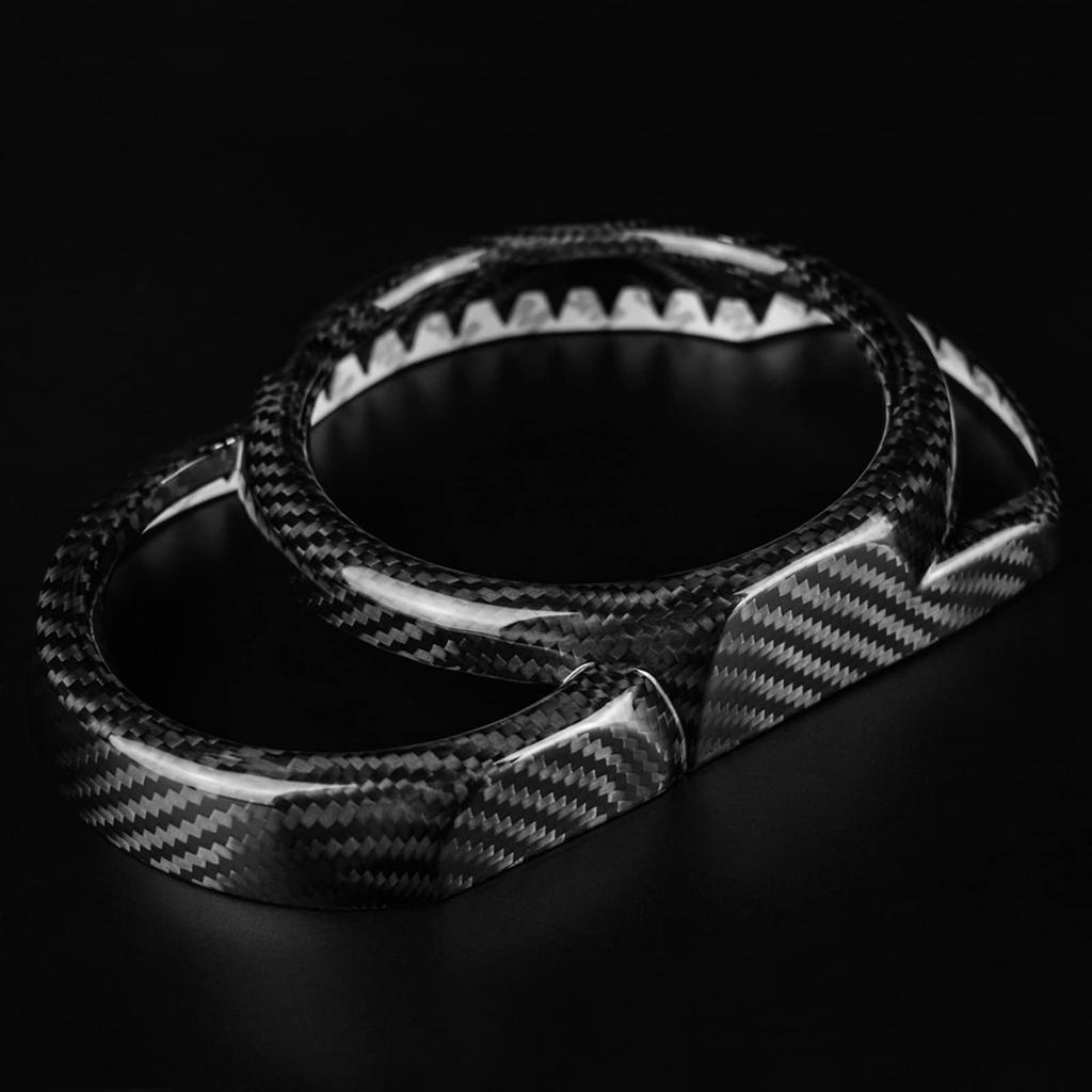 AIRSPEED Mini F54 F55 F56 F57 F60 Real Hard Carbon Fiber Dashboard Cover Decorative Frame Speedometer Sticker MINI Interior Panel Accessories (Black)