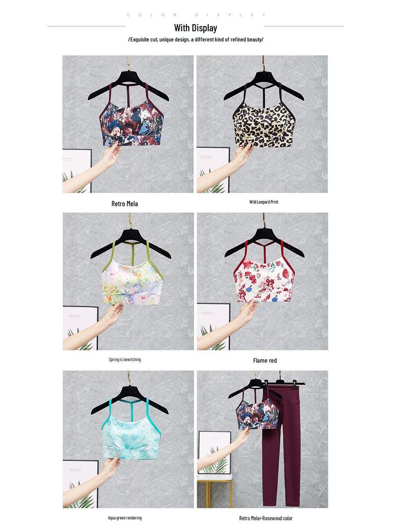 2025 Shockproof Cross-Border Yoga T-Back Sports Bra Set for High-Intensity Workouts