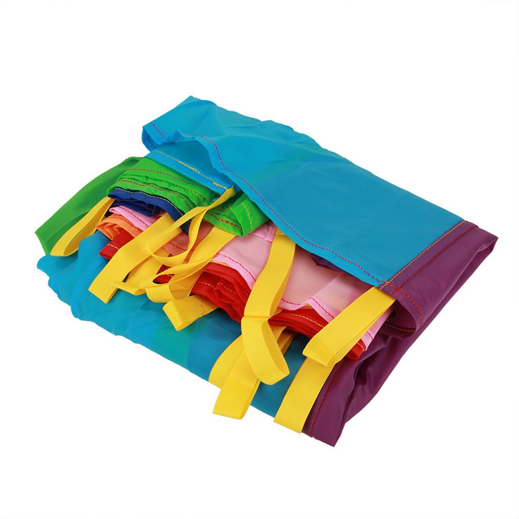 Kids Play Multi Color Rainbow Parachute Children Outdoor Game Exercise Development (3.6m)