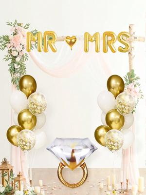 32pcs/set Gold Engagement Party Decorations, Gold Theme Engagement Decorations, Bachelorette Wedding Bridal Shower Decorations