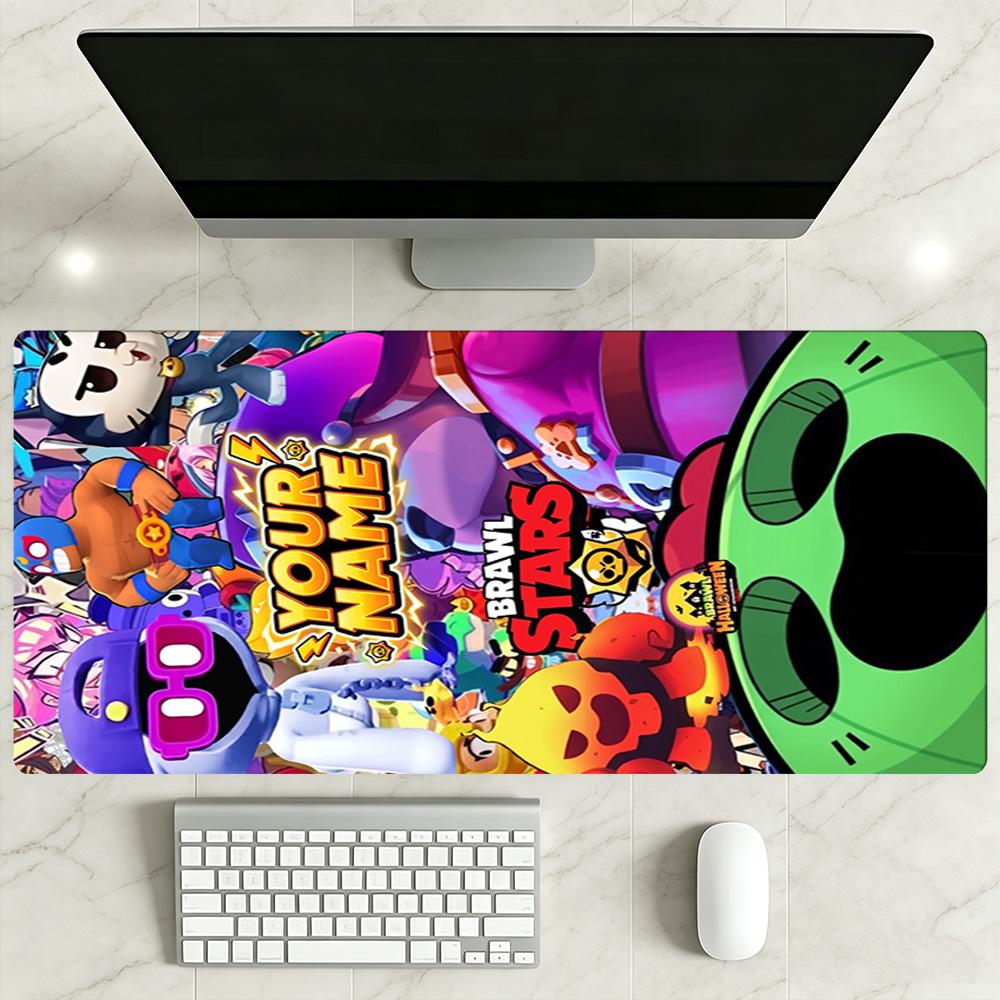 Supercell Customizable Name Mouse Pad Keyboard Mat Ultra-Long Desk Mat Non-Slip Rubber Base Suitable for Office Gaming PC Laptop