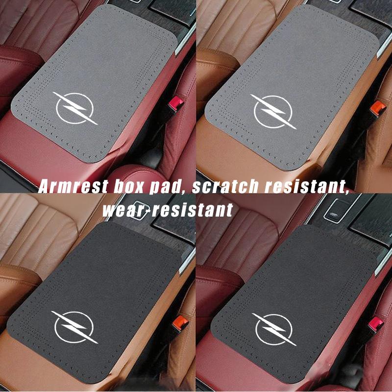 For Opel InsigniaFor Opel Suede Car Armrest Box Protection Pad Center Console Elbow Support Mat Anti-slip Accessories ADAM ASTRA J K CORSA E