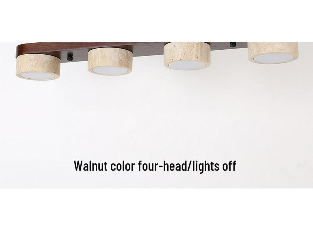 Mid-Century Wabi-Sabi LED Downlight: Yellow Travertine Surface-Mounted Ceiling Light for Hallways and Entrances