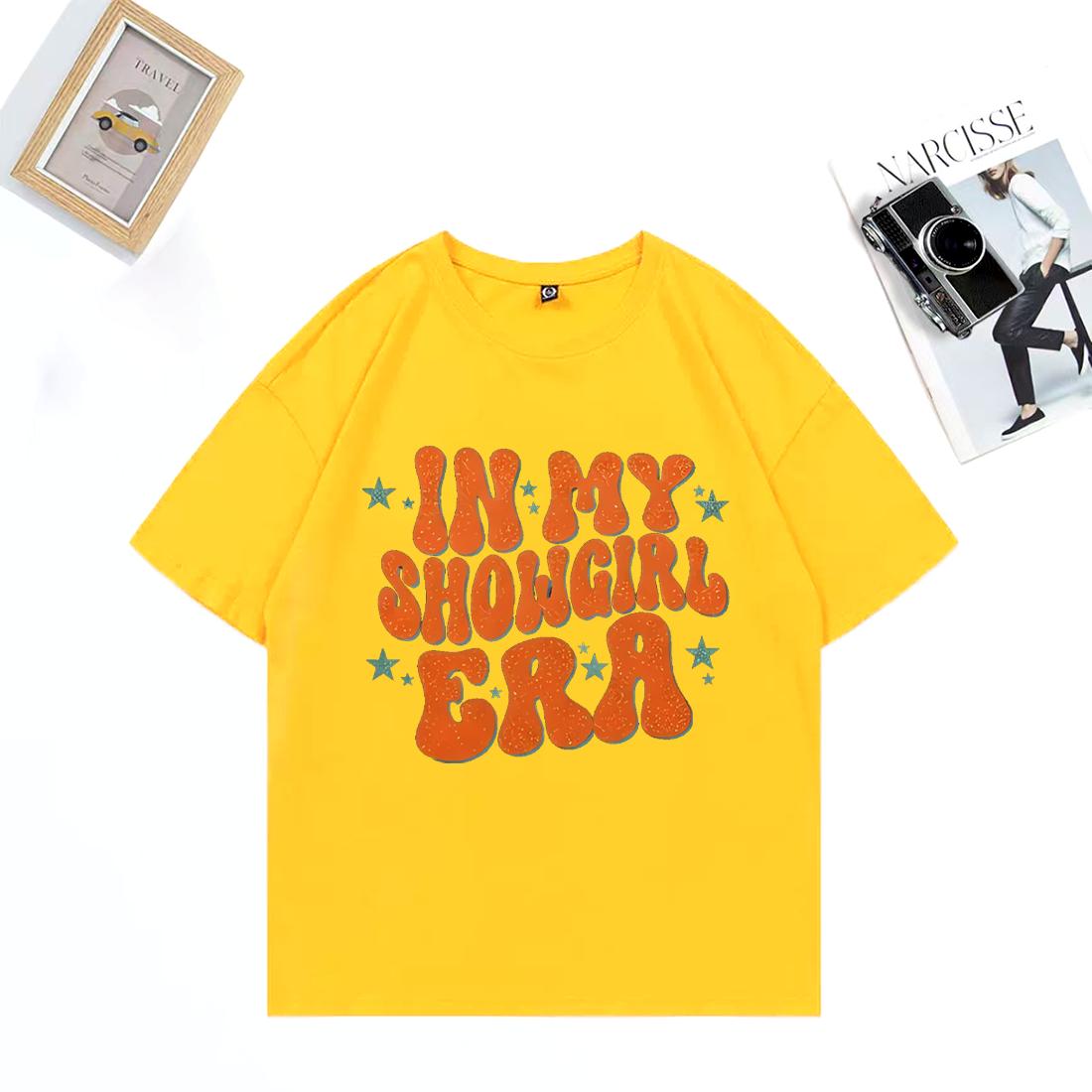 

IN MY SHOWGIRL ERA Men Women s Clothes T-shirt Hip Hop Streetwear Cotton Short Sleeve Plus Size Tops Unisex Vintage Tee Shirt 4XL