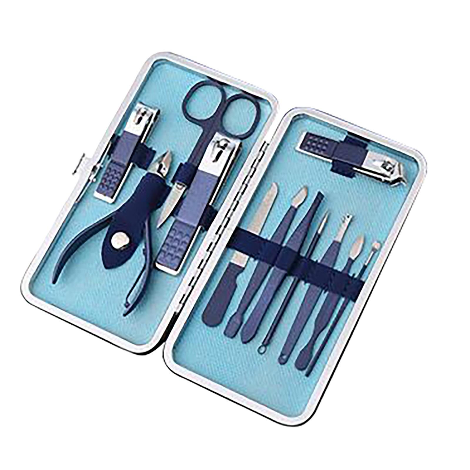 

Folulus синие кусачки для ногтей из нержавеющей стали, комбинированные кусачки для ногтей для педикюра, подарочная коробка One Size синий