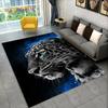 3D Tiger Leopard Cheetah Lion Wolf Area Rug,Carpet Rug for Living Room Bedroom Sofa Doormat Kitchen Decor,Kid Non-slip Floor Mat